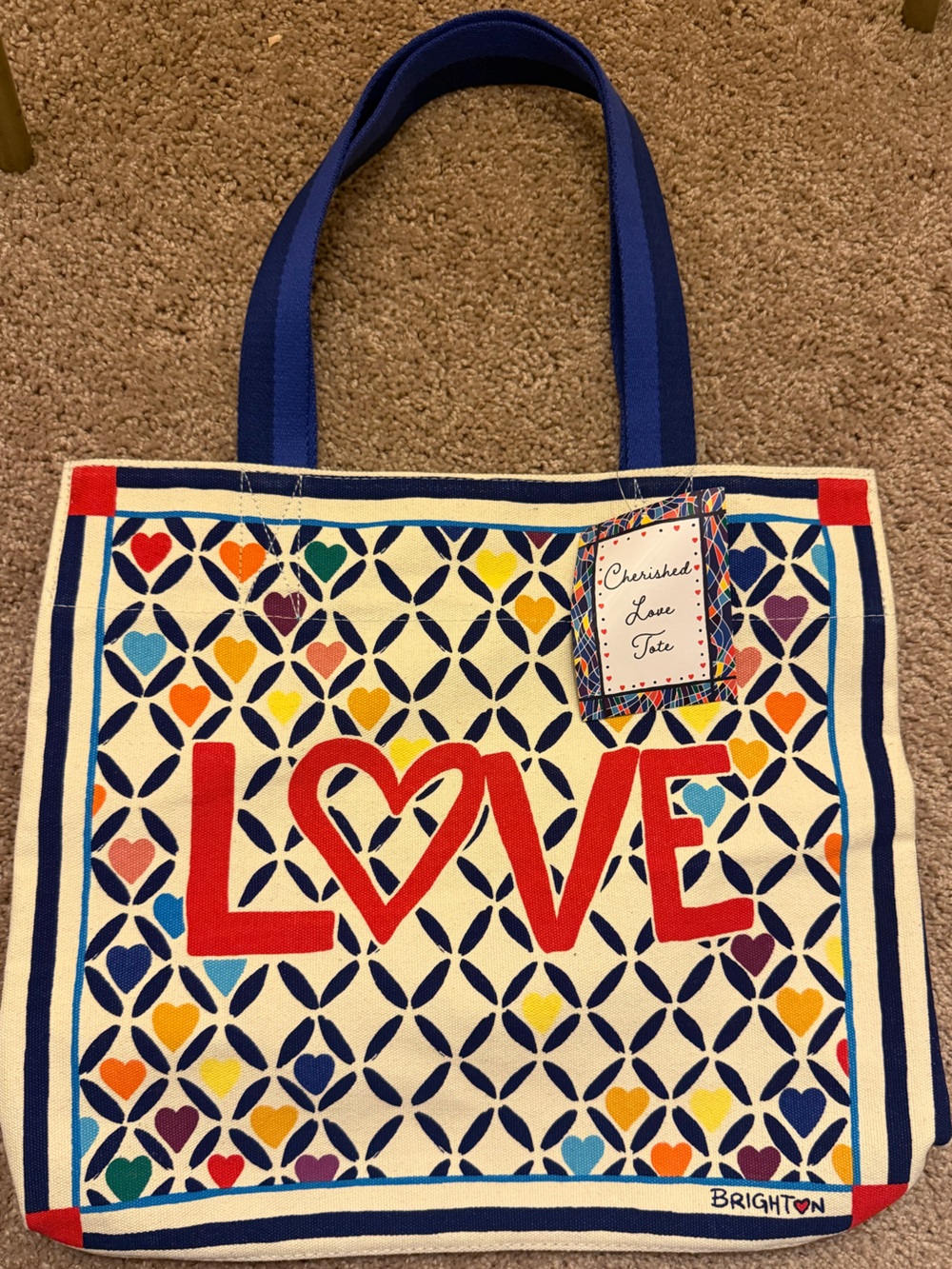 Brighton Cherished Love Tote Canvas NWT